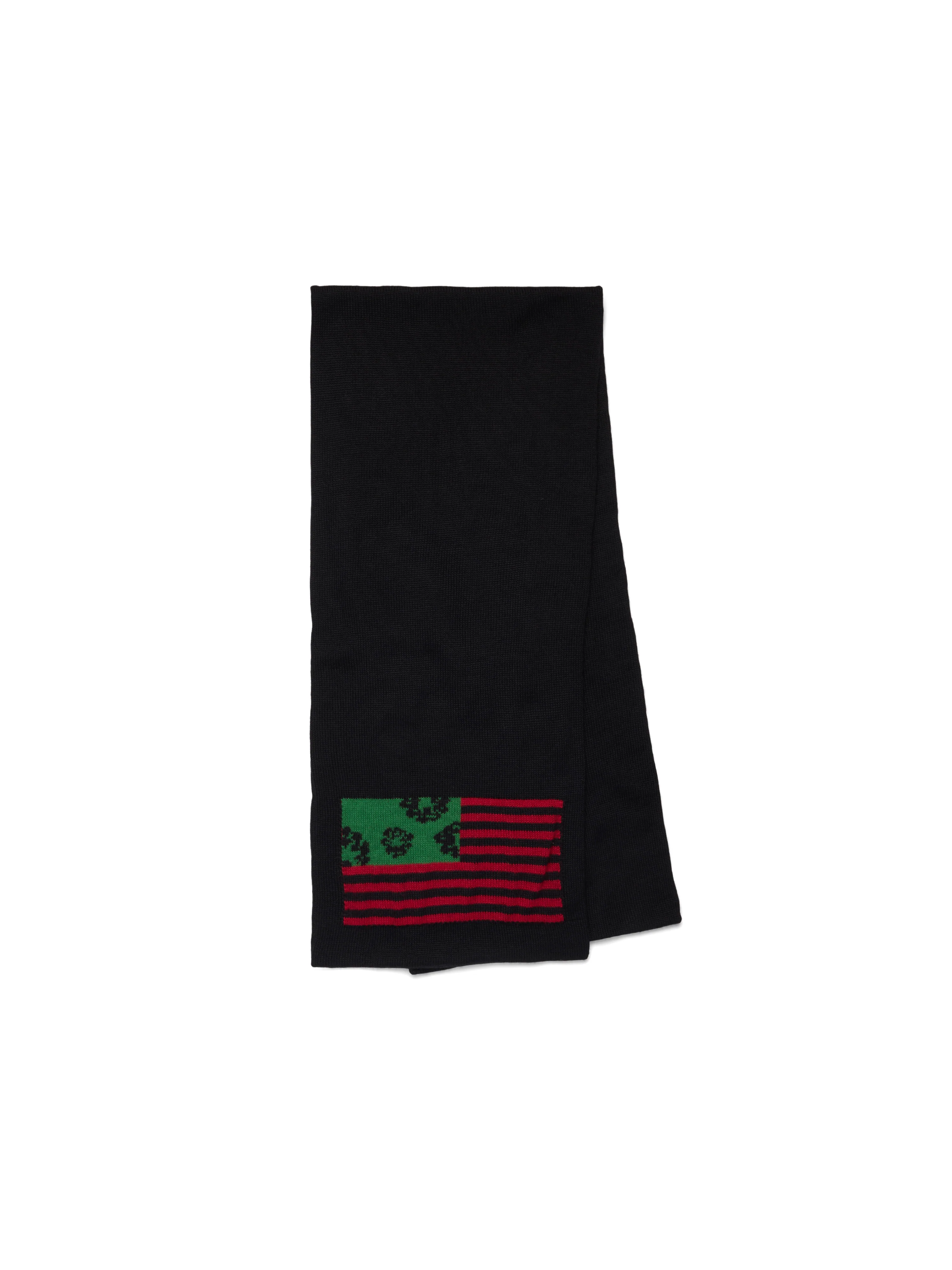 Pan-African Wreath Flag Scarf Black